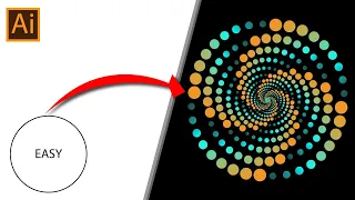 Dotted Spiral Vortex In Adobe Illustrator 2023