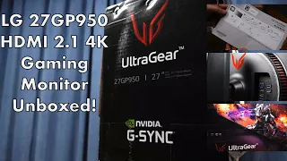 27GP950 LG UltraGear HDMI 2.1 Gaming Monitor Unboxing!