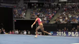 Gabby Douglas - Floor Exercise - 2016 P&G Gymnastics Championships – Sr. Women Day 1