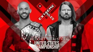 Ricochet Vs AJ Styles US Championship | Extreme Rules 2019