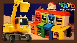 Tayo Kendaraan berat Mainan menunjukkan l #8 Membangun garasi parkir l Tayo Bus Kecil