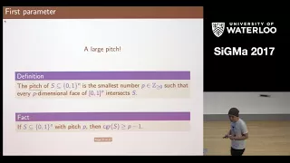 SiGMa 2017 Tony Huynh, Polytopes contained in the 0/1-cube with bounded Chvátal-Gomory rank