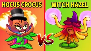 HOCUS CROCUS vs WITCH HAZEL - Who Will Win? - PvZ 2 New Plant Max Level