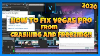 How To Fix Vegas Pro From Crashing And Freezing!!  [2020]