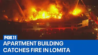 Lomita apartment building bursts into flames