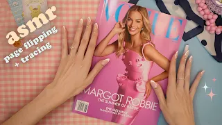 ASMR 🎀 Magazine Flip Through (whisper + paper sounds, tracing)