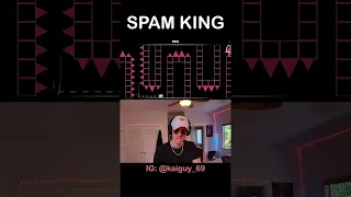 Geometry Dash "Spam King" vs 10 Levels of Difficulty😱