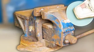 Rare Antique Fractal Vise Restoration | Perfect Restoration | Rusty 'Gressel' Vise Restoration