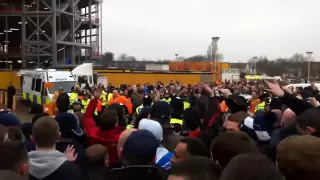 Wolves 1 West Brom 5 - West Brom Fans Outside the Molineux