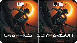 Shadow of the Tomb Raider - PC - Low vs Medium vs High vs Ultra detailed Graphics Comparison 4K