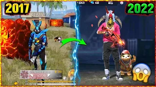 FREE FIRE PLAYERS 2017 VS 2022⚡⚡ -  Garena Free fire [Part 113]