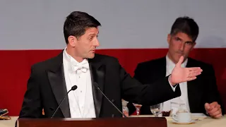 Speaker Paul Ryan roasts Donald Trump at charity dinner