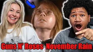 OUR FIRST TIME REACTING TO!!  Guns N' Roses - November Rain (POWERFUL  SONG 😰)