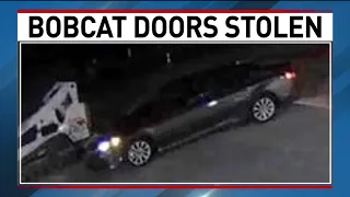 Police looking for suspect who stole door off Linwood construction company's Bobcat