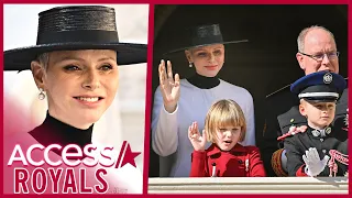 Princess Charlene, Prince Albert & Their Twins Celebrate Monaco's National Day