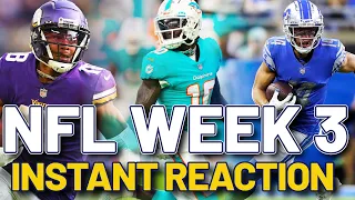 NFL Week 3 Instant Reaction's and Takeaways  | Fantasy Football Early Look at Waivers!!