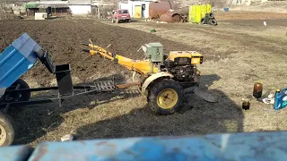 замена масла в тяжелом дизельном мотоблоке