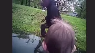 Bodycam footage shows officer saving boy from pond