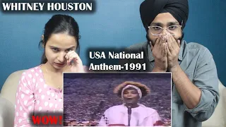 Indians React to Whitney Houston - Star Spangled-Banner | (EMOTIONAL)