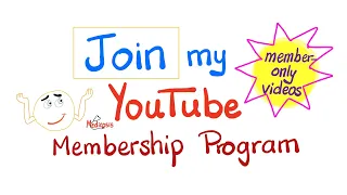 Do you want to (Join) my Youtube membership program? Member-only videos!