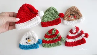 Crochet Mini Holiday Hats