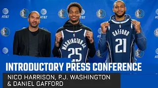 PJ Washington, Nico Harrison, Daniel Gafford | Introductory Press Conference