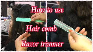 How to use hair cutting comb razor trimmer.by naz afridi