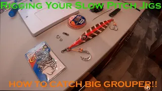 Catch BIG Grouper! How to Rig Slow Pitch Jigs + Rod Room Tour!