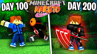 I survived 200 Days as NARUTO in Minecraft