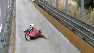 Luge crash compilation in Oberhof.