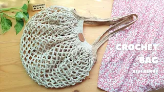 🧶 DIY Crochet Bag | Crochet Beach Bag | Net Bag Crochet Tutorial Super Easy | ViVi Berry Crochet