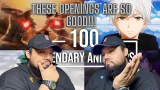 FIRST TIME REACTING to Top 100 Anime Openings of All Time | The List was AMAZING!!