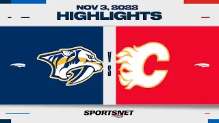 NHL Highlights | Predators vs. Flames - November 3, 2022
