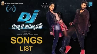 DJ Duvvada Jagannadham Songs List | dj jukebox list | Allu Arjun, Pooja Hegde | Harish Shankar | DSP