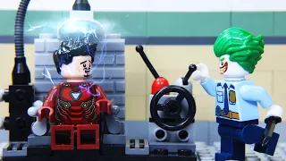 Joker PRISON BREAK Attack Police And Kill Iron Man | Lego Stop Motion