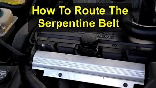 How to install the long and short serpentine belt on the Volvo 850, S70, V70, etc. - VOTD