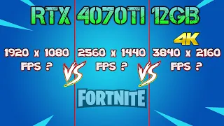 RTX 4070Ti + i7 13700K CPU in Fortnite with max graphics