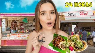 24 horas comiendo comida callejera en MEXICO  | Laura Mejia