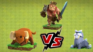 Mighty yak vs frosty | who is better pet with king | clash of clans