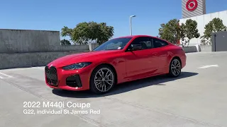 Tour the 2022 M440i Coupe in individual St James Red | 4K