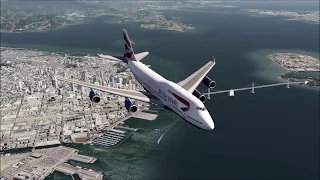 British Airways 747-400 crash into Ocean at SFO