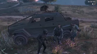 GTA 5 Spec Ops Mike vs  BCSO Field Battle   5 Star Escape