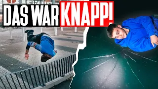 KOPF auf STANGE? & BRICHT das EIS? - Stunts bei MINUSGRADEN | Parkour Wettkampf in Essen