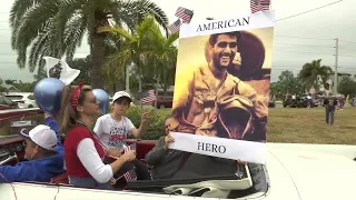 WWII veteran celebrates 100th birthday in Florida with car parade