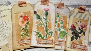 Easy Collage Masterboard From Scraps & Making Tags