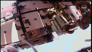 NASA astronauts perform spacewalk outside International Space Station