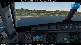 FF320 Circling Approach Calvi/LFKC Runway 36