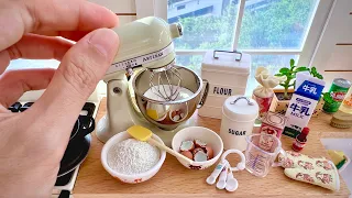 🎂Making Birthday Cake in Re-Ment Mini Kitchen | Toy Food Miniatures |  ASMR