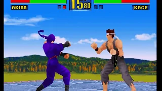 Virtua Fighter Remix (Real SEGA ST-V) Akira Playthrough