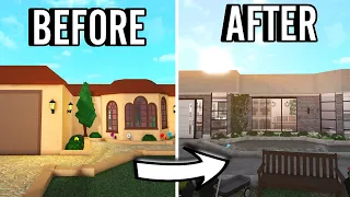 RENOVATING THE BLOXBURG STARTER MANSION INTO A MODERN HOUSE | roblox